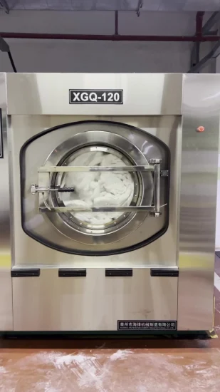 Extrator de lavadora de lavanderia comercial resistente de carga frontal industrial Máquina de lavar roupa Estação ferroviária Linhas de ar Equipamento de limpeza de roupa de cama